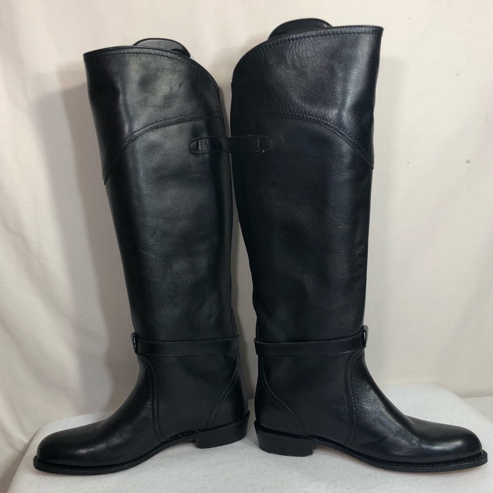 FRYE Dorado Black Leather Riding Winter Boot 6 - Picture 7 of 8